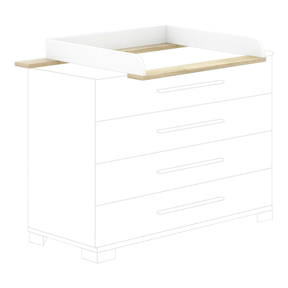 Stellebordstopp for kommode Yolanda 127x78 cm forfra