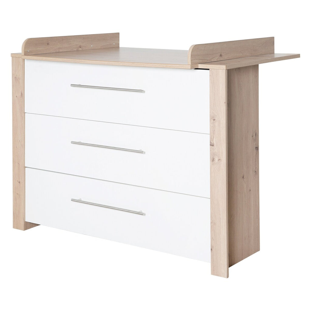 Stellekommode bred med stelletopp Malo, 3 skuffer forfra