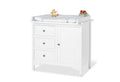 Stellekommode Chalet bred 85x75 cm hvit MDF forfra
