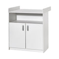 Stellekommode Classic White med 2 dører 78 x 41 cm sett forfra