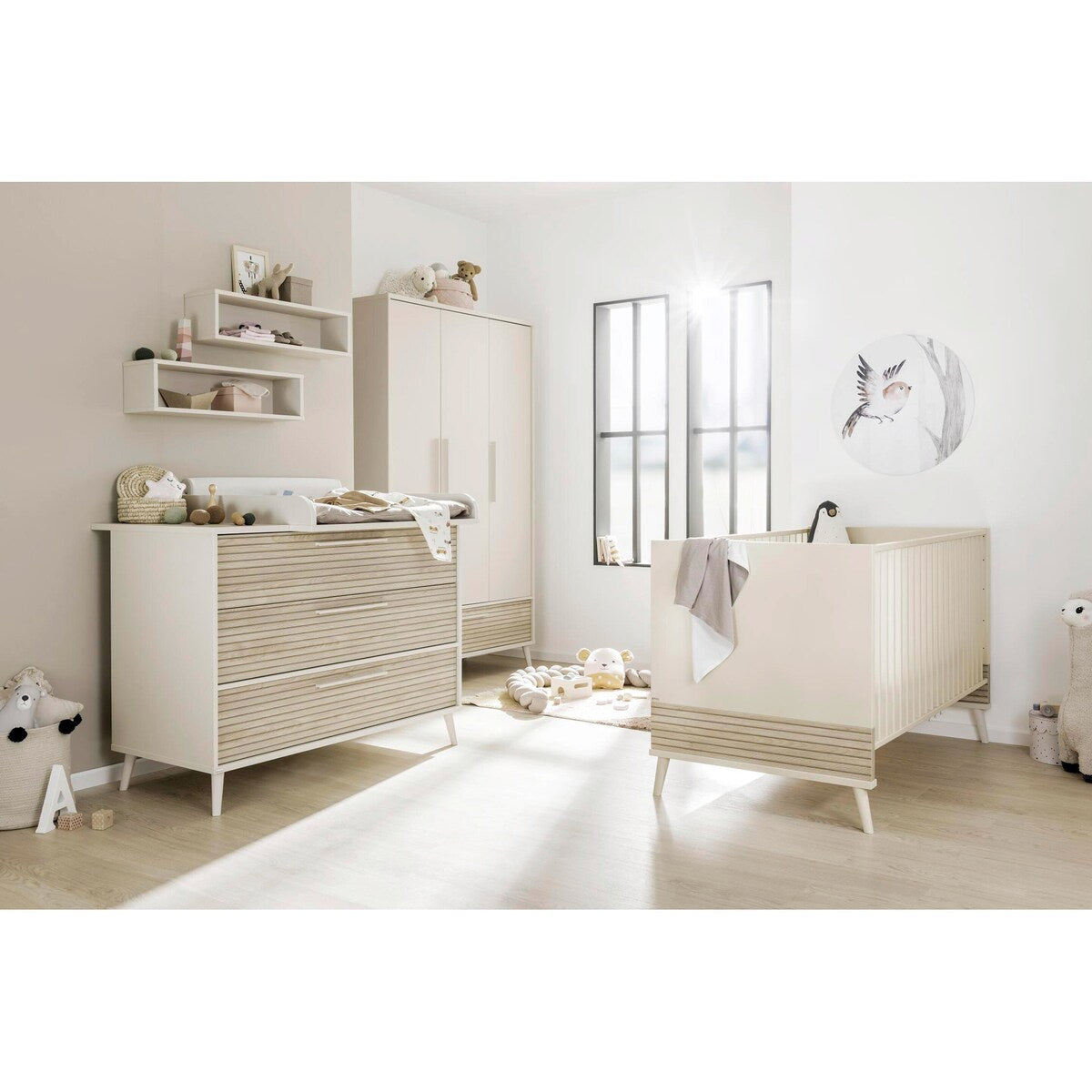 Stellekommode Eefje bred med 3 skuffer 124 x 57 cm - Paidi