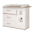 Stellekommode Moritz bred 117x78 cm hvit Luna Elm forfra
