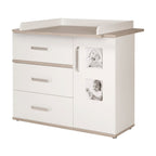 Stellekommode Moritz bred 117x78 cm hvit Luna Elm forfra