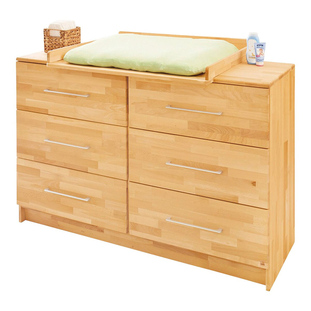 Stellekommode Natura ekstra bred 140 cm i massiv bøk front