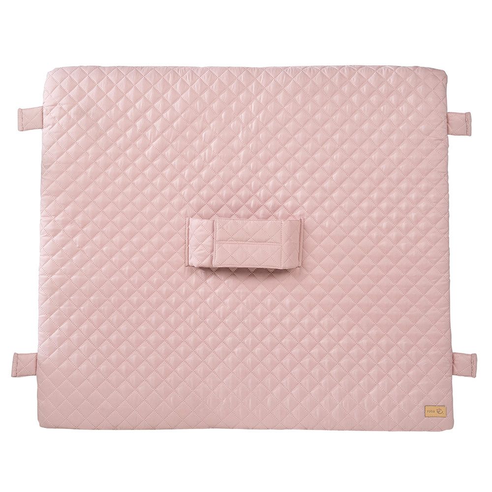 Stellematte med holdebelte 75 x 85 cm Lily rosa forfra