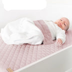 Stellematte med holdebelte 75 x 85 cm Lily rosa bakside