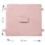 Stellematte med holdebelte 75 x 85 cm Lily rosa med borrelåsfeste