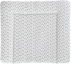 Stellematte hvit med grå stjerner 75 x 85 cm PVC-fri forfra