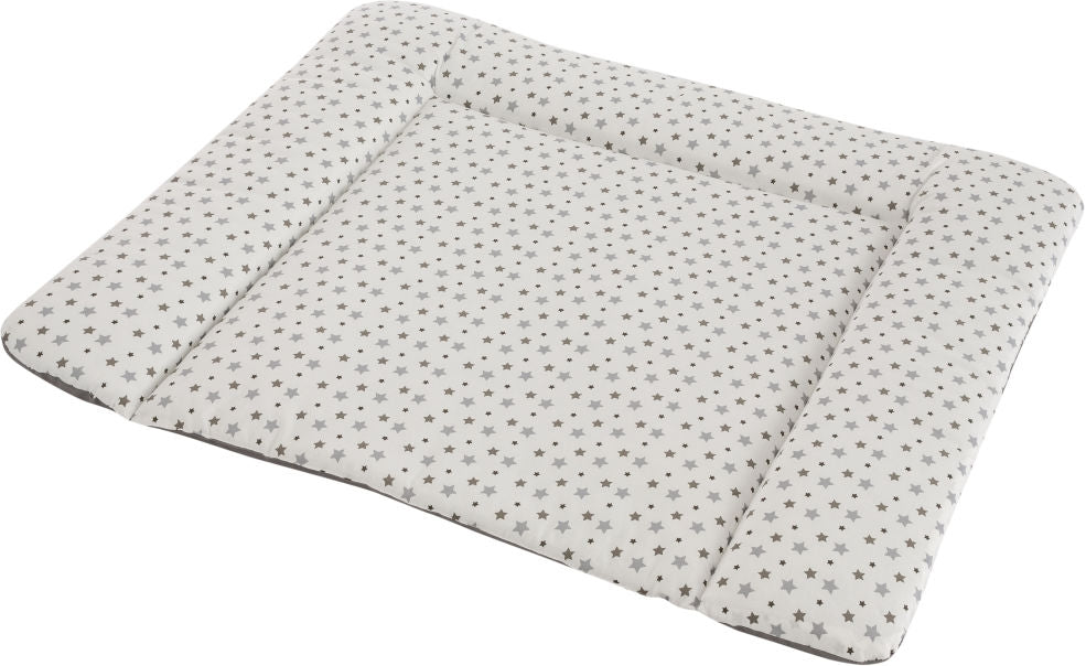 Stellematte hvit med grå stjerner 75 x 85 cm PVC-fri bakside
