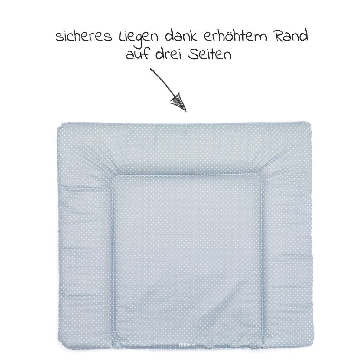 Stellematte Softy 75 x 85 cm med små prikker - grå bakside