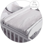 Detaljbilde av PU-belagt overflate på Stelleplate for barneseng 60x120/70x140 cm Adam & Eule