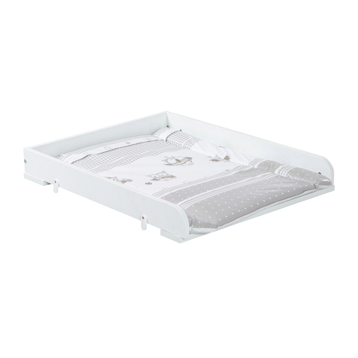 Stelleplate for vaskemaskin med stellematte universal hvit foran