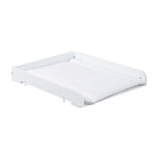 Bakside av stelleplate for vaskemaskin med stellematte universal hvit