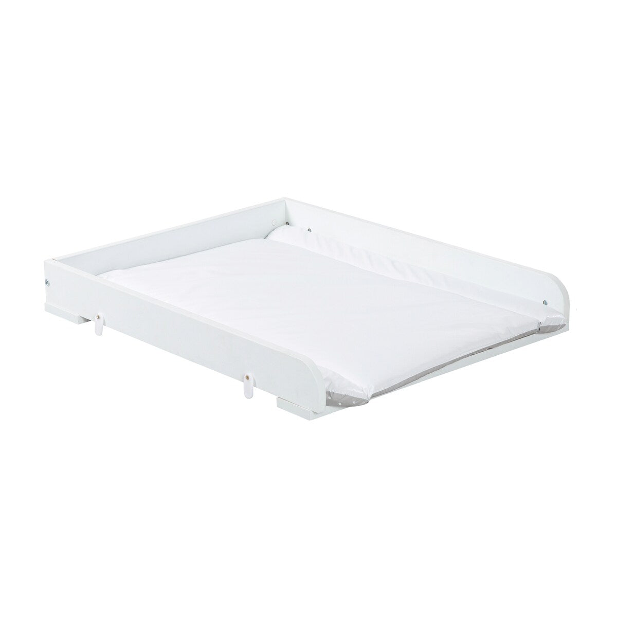 Bakside av stelleplate for vaskemaskin med stellematte universal hvit