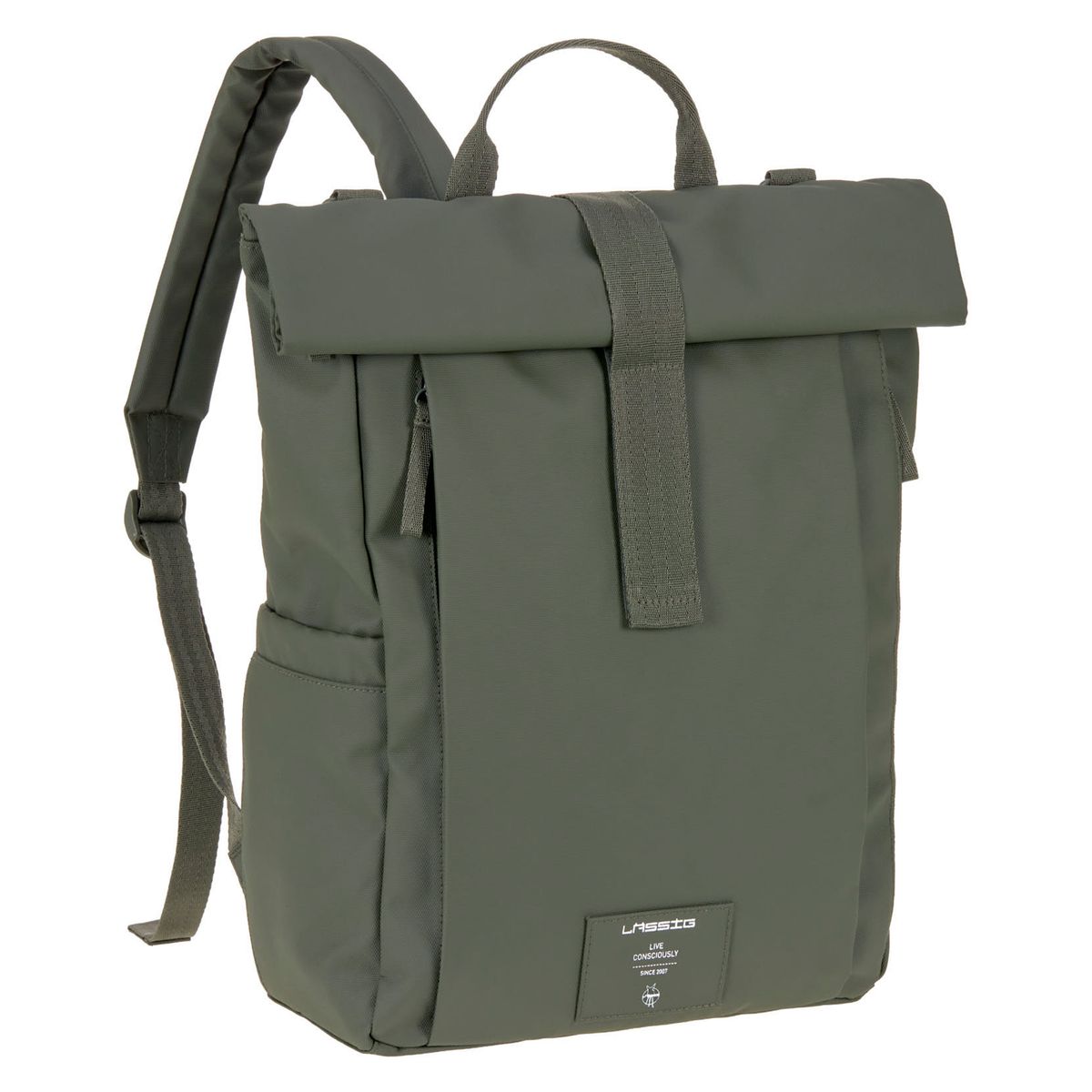 Stellesekk Green Label Rolltop Up Backpack, Olive - Lässig forfra