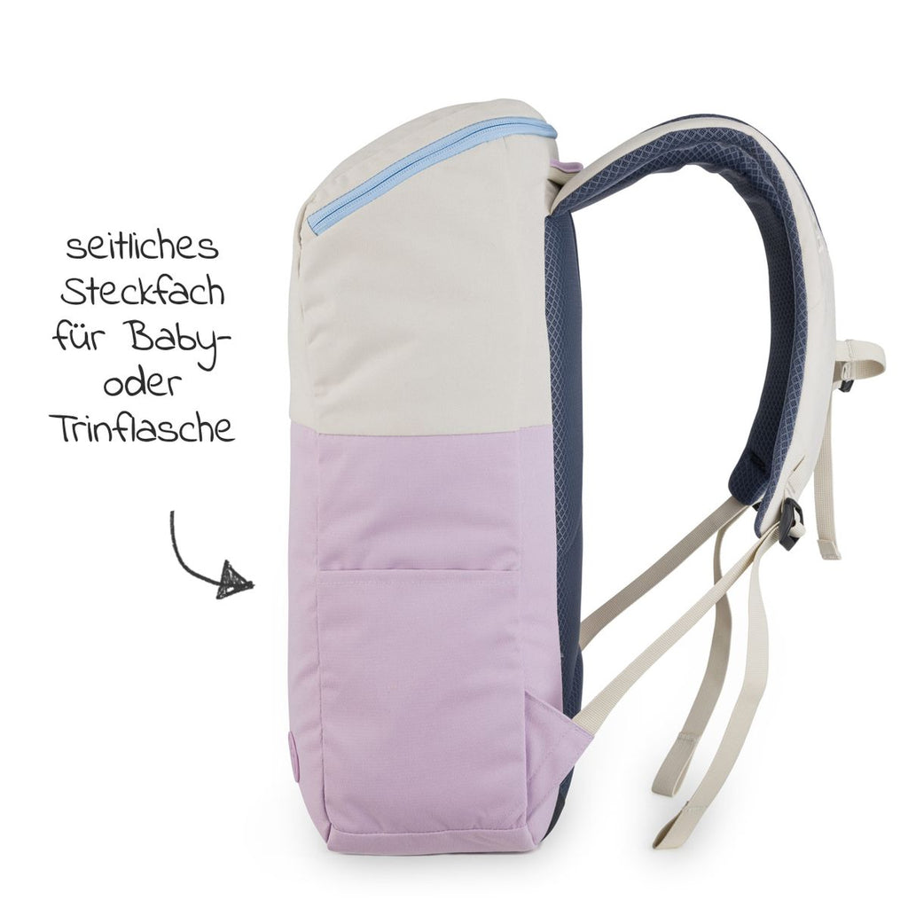 Stellesekk Pack N Walk 22 l i resirkulert polyester, beige - Hauck