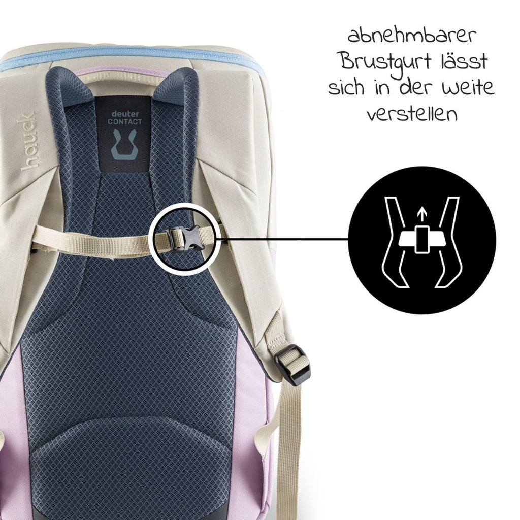 Stellesekk Pack N Walk 22 l i resirkulert polyester, beige - Hauck