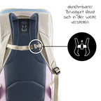 Stellesekk Pack N Walk 22 l i resirkulert polyester, beige - Hauck