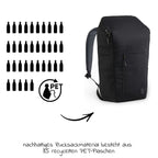 Fullt pakket Stellesekk Pack N Walk 22 l i resirkulert polyester, sort