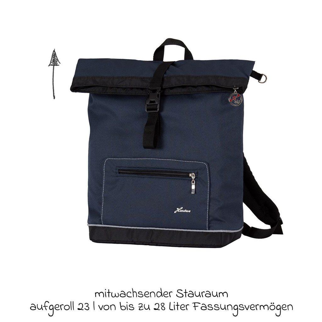 Stellesekk Space Bag Rolltop Navy Stripes med stellematte bakside