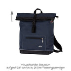 Stellesekk Space Bag Rolltop Navy Stripes med stellematte bakside