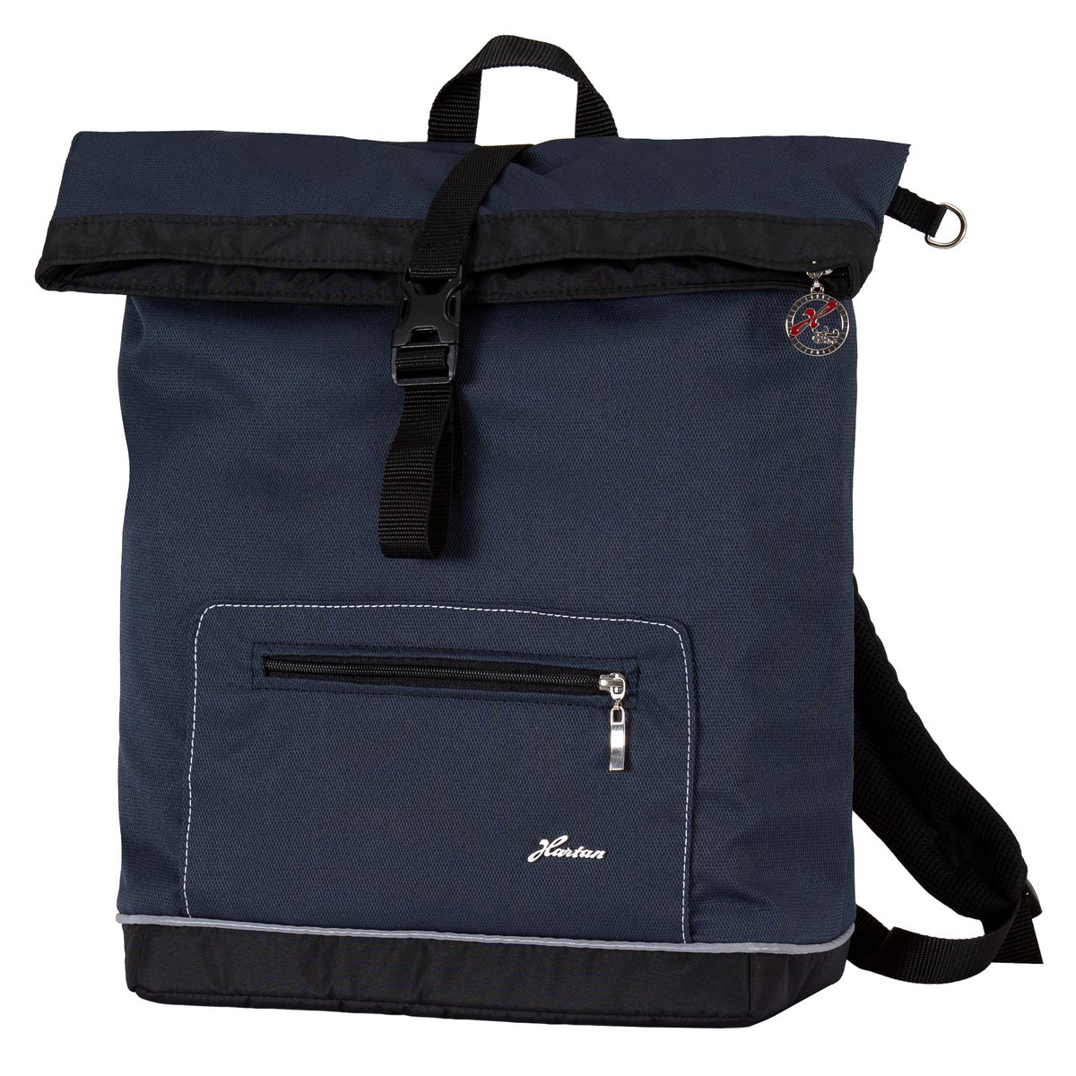 Stellesekk Space Bag Rolltop Navy Stripes med stellematte forfra