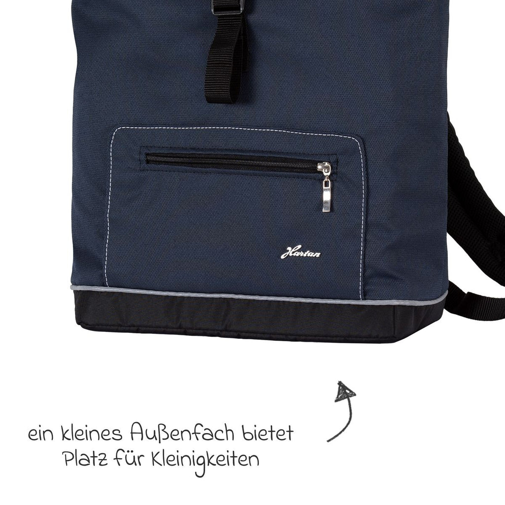 Termoisolert flaskeholder i Stellesekk Space Bag Rolltop Navy Stripes med stellematte