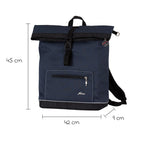 Stellesekk Space Bag Rolltop Navy Stripes med stellematte med utvidet rolltop