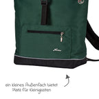 Oversikt over innvendige lommer i Stellesekk Space Bag Rolltop Panda Family