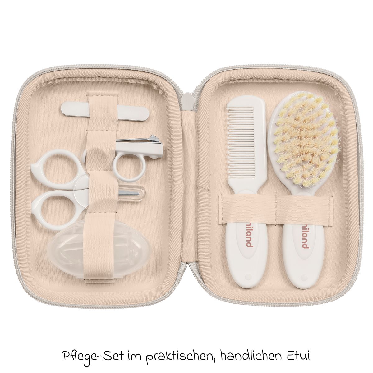 Stellesett Baby Kit 8 deler i vanntett etui bakside
