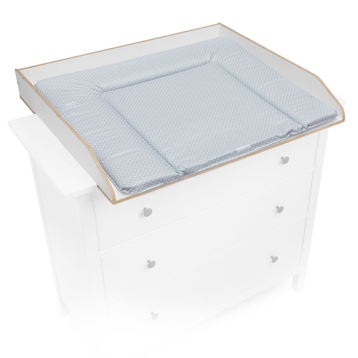 Stellesett til IKEA Hemnes med oppsats og stellematte, hvit - jonka foran