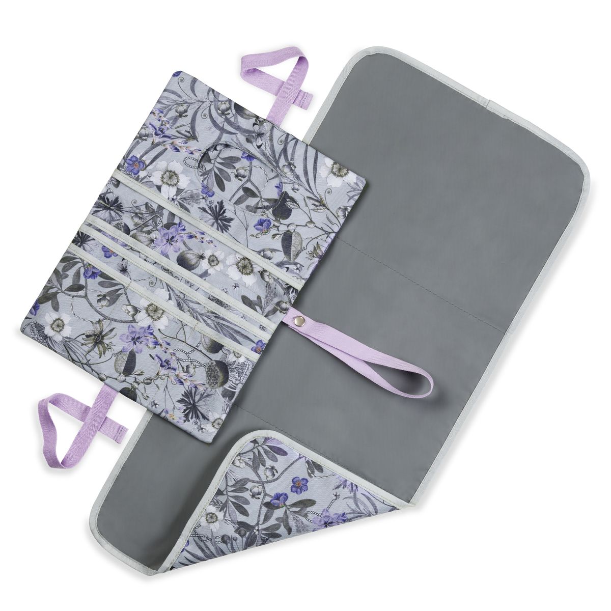Stelleveske Change N Walk med stellematte Floral Grey for barnevogn
