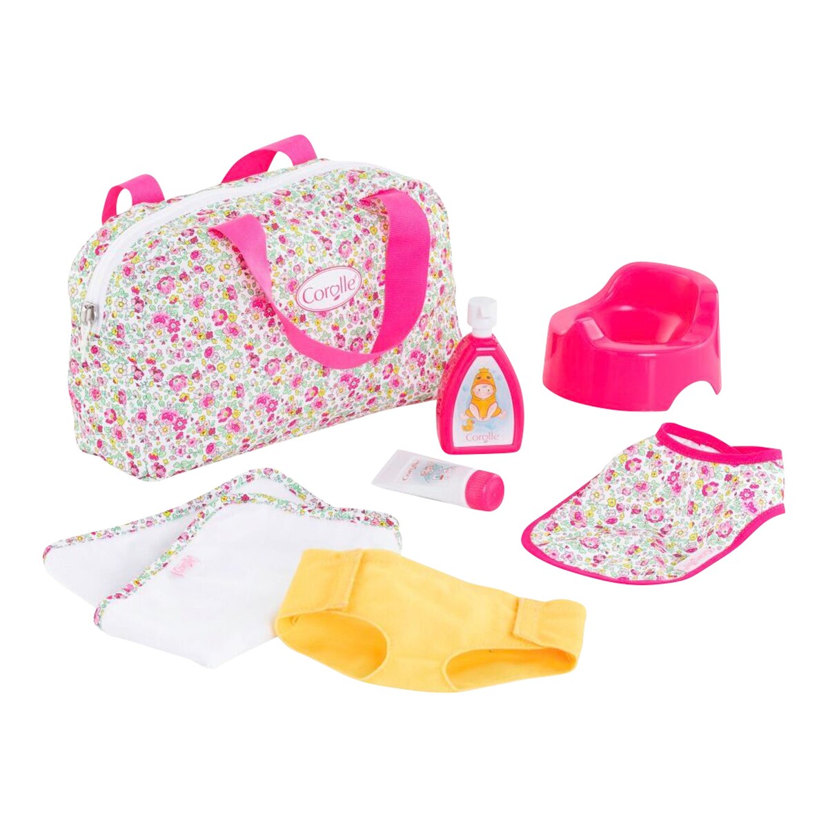 Stelleveske for dukker 36-42 cm med tilbehør fra 2 år Corolle forfra