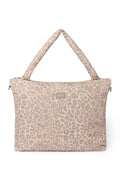 Stelleveske Leopard puffy beige vannavvisende foran