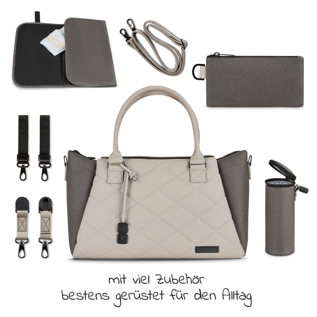Stelleveske Royal Diamond Edition med stellematte, Herb montert på barnevogn