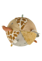 Montert Stoffball Safari med rangle og pipedyr 11 cm