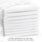 Stoffbleier i bomull 10-pakning 80x80 cm hvit - Makian