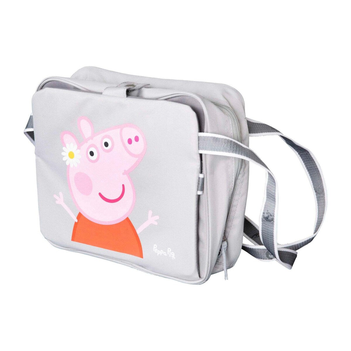 Detalj av justerbare stropper på Stolforhøyer Peppa Pig med forhøyede sider