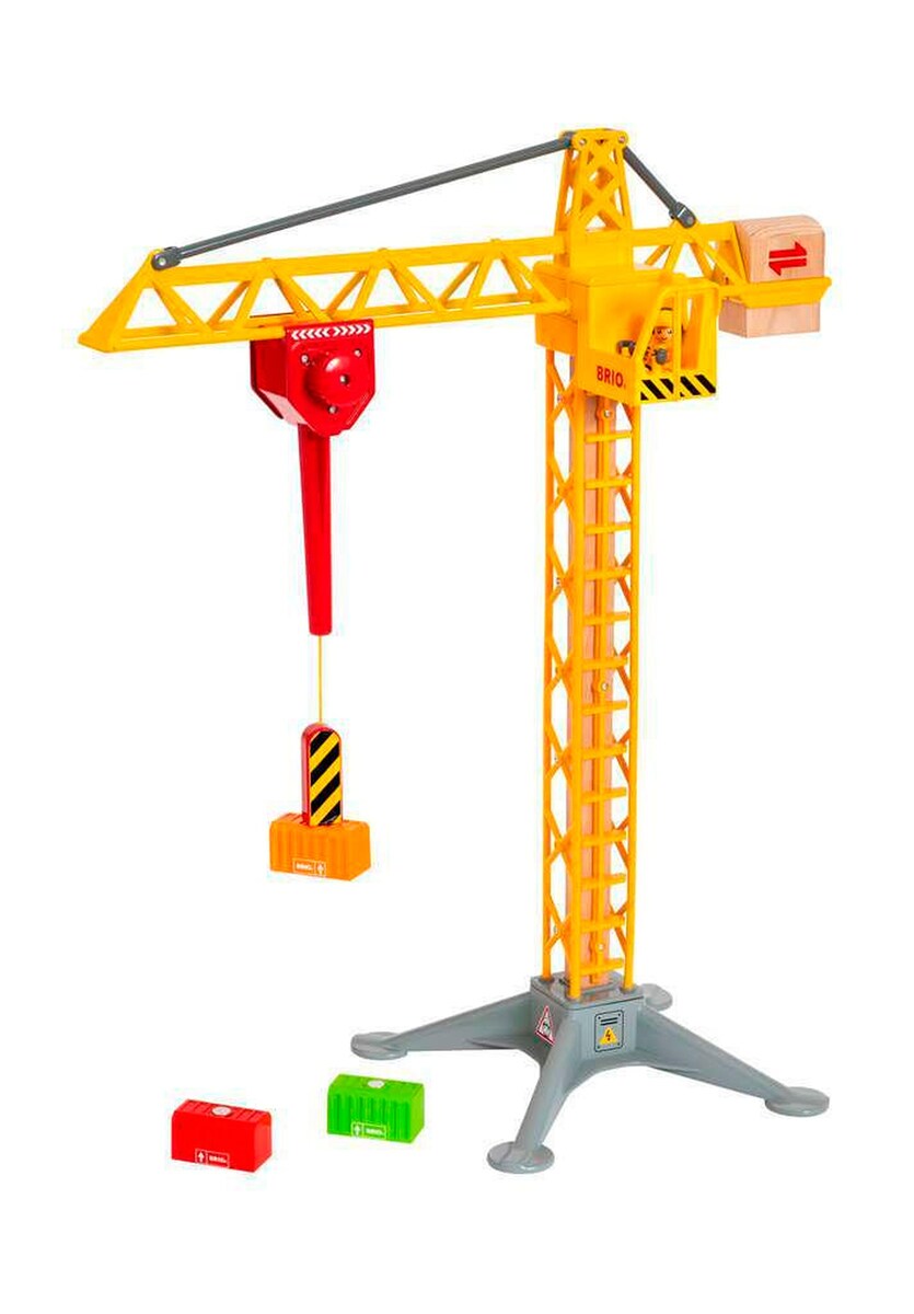 Stor byggekran med lys 360° rotasjon 55 cm bakside