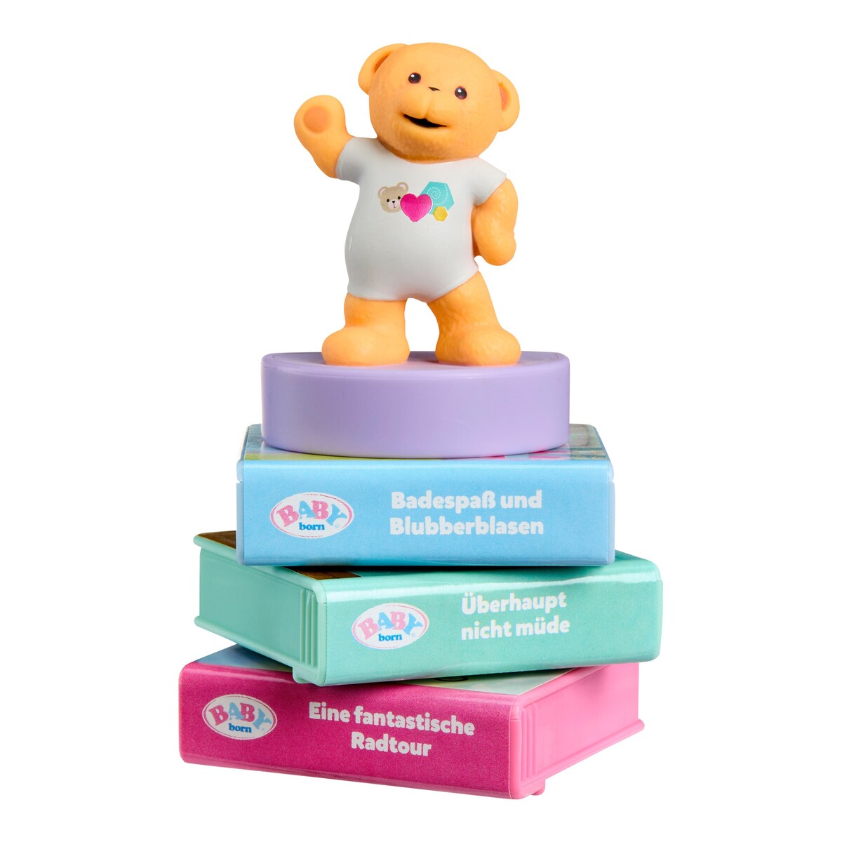 Detalj av Story Dream lydhistorie Baby born Teddy samling tysk figur