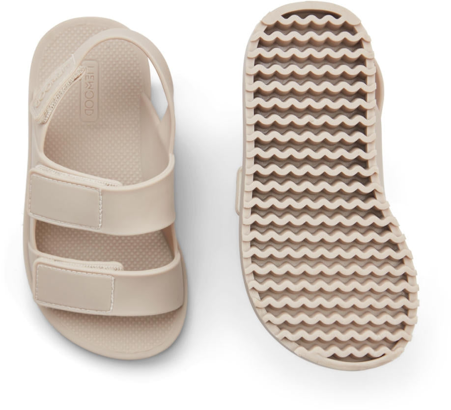 Strandsandaler Bre str. 20 sandy, ftalatfri PVC bakside
