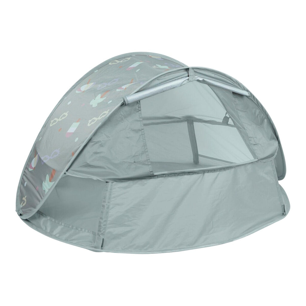 Strandtelt Breezynest med UV-beskyttelse 50+ bakside med ventilasjon