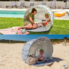 Detalj av stoff og materiale på Strandtelt Moov & Protect