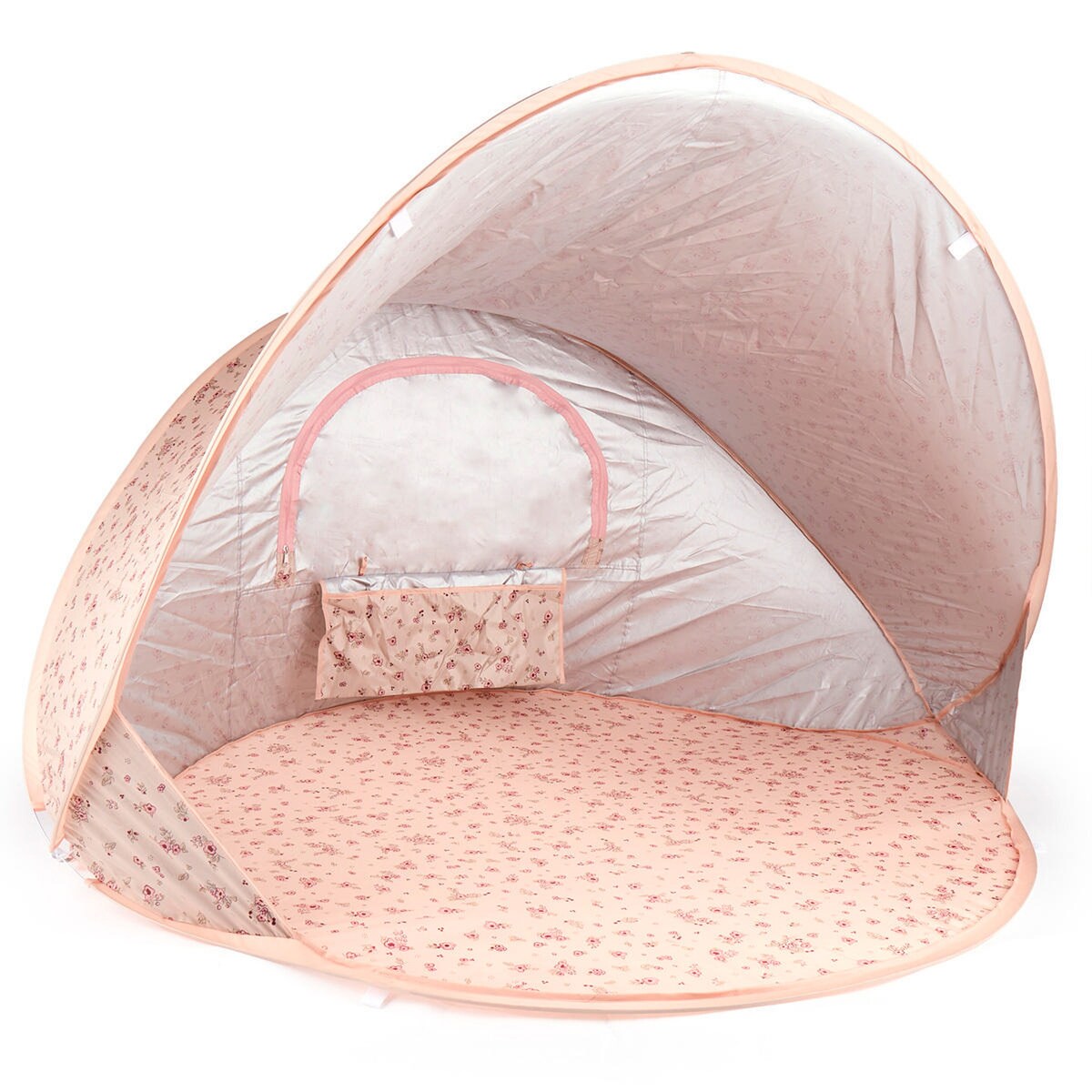 Strandtelt pop-up Dreamy Flowers med UV-beskyttelse 40+ forfra