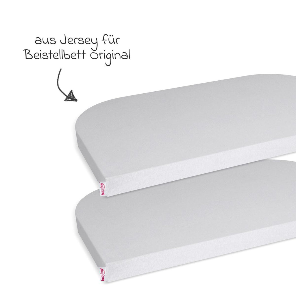 Stretchlaken 2-pack jersey til Original 89 x 50 cm lysegrå bakside