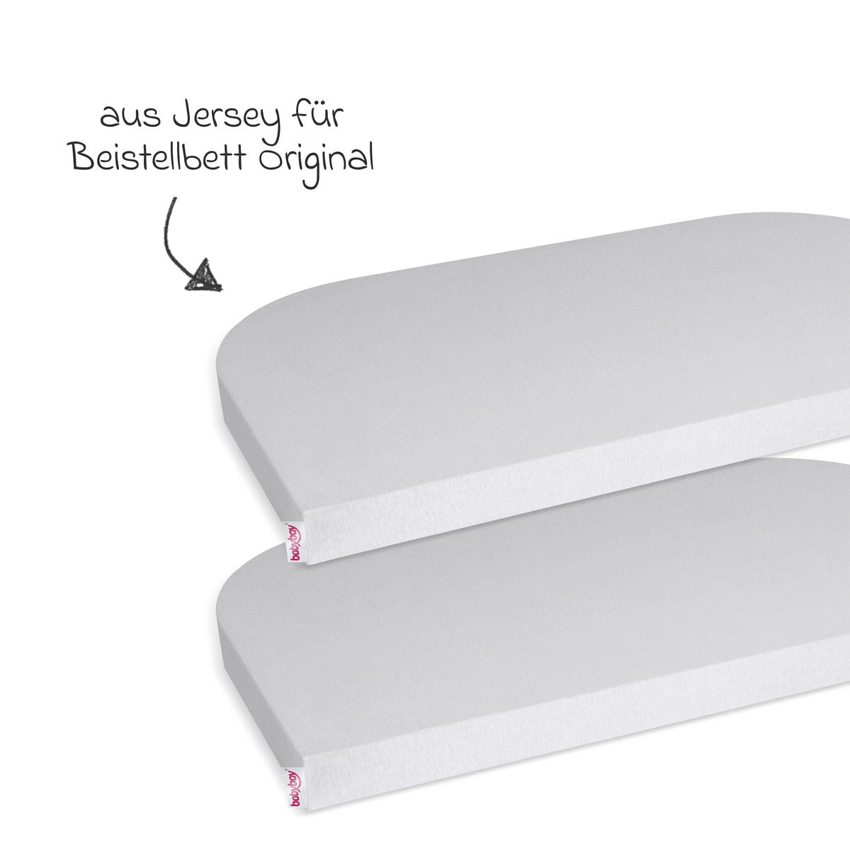 Stretchlaken 2-pack jersey til Original 89 x 50 cm lysegrå bakside