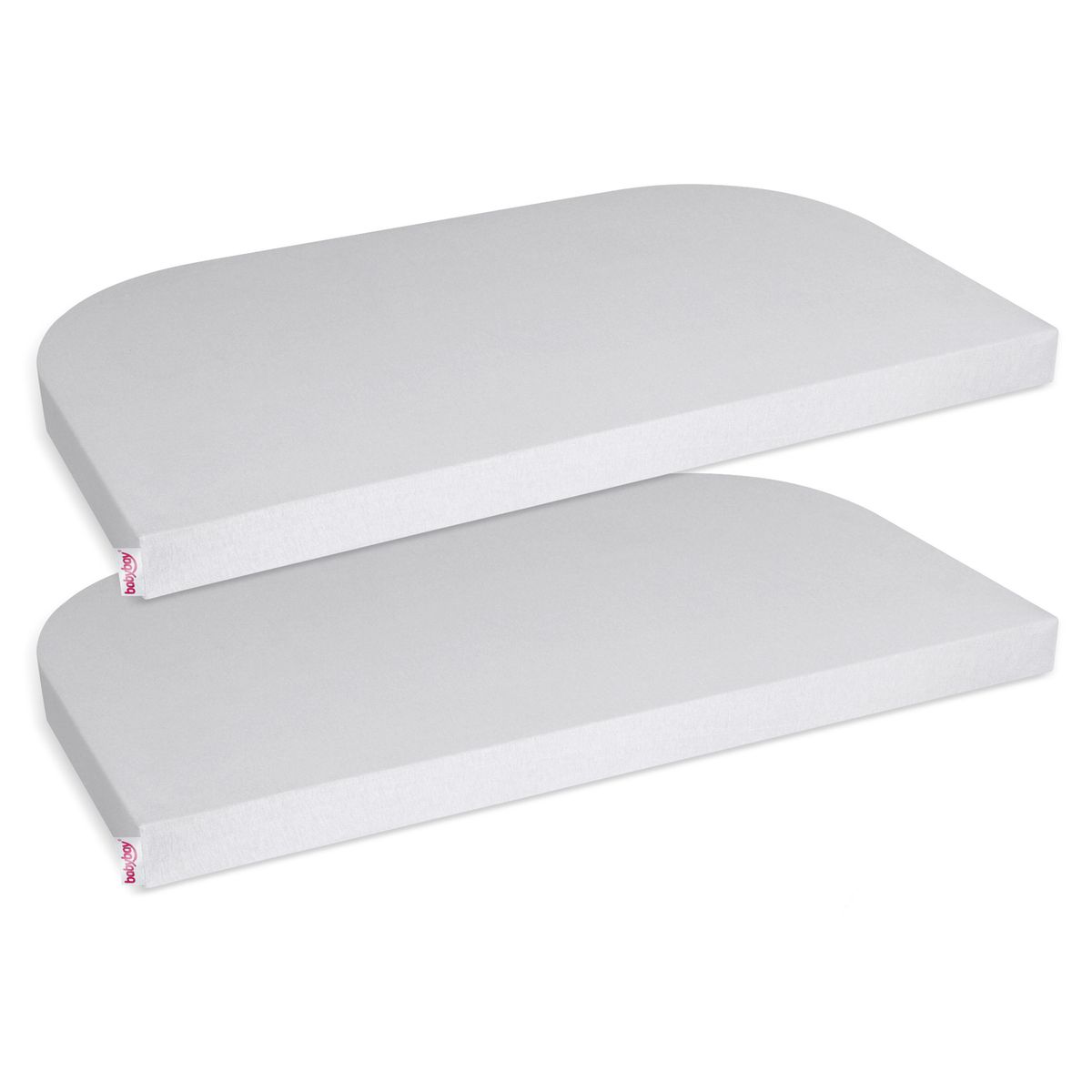 Stretchlaken 2-pack jersey til Original 89 x 50 cm lysegrå forfra