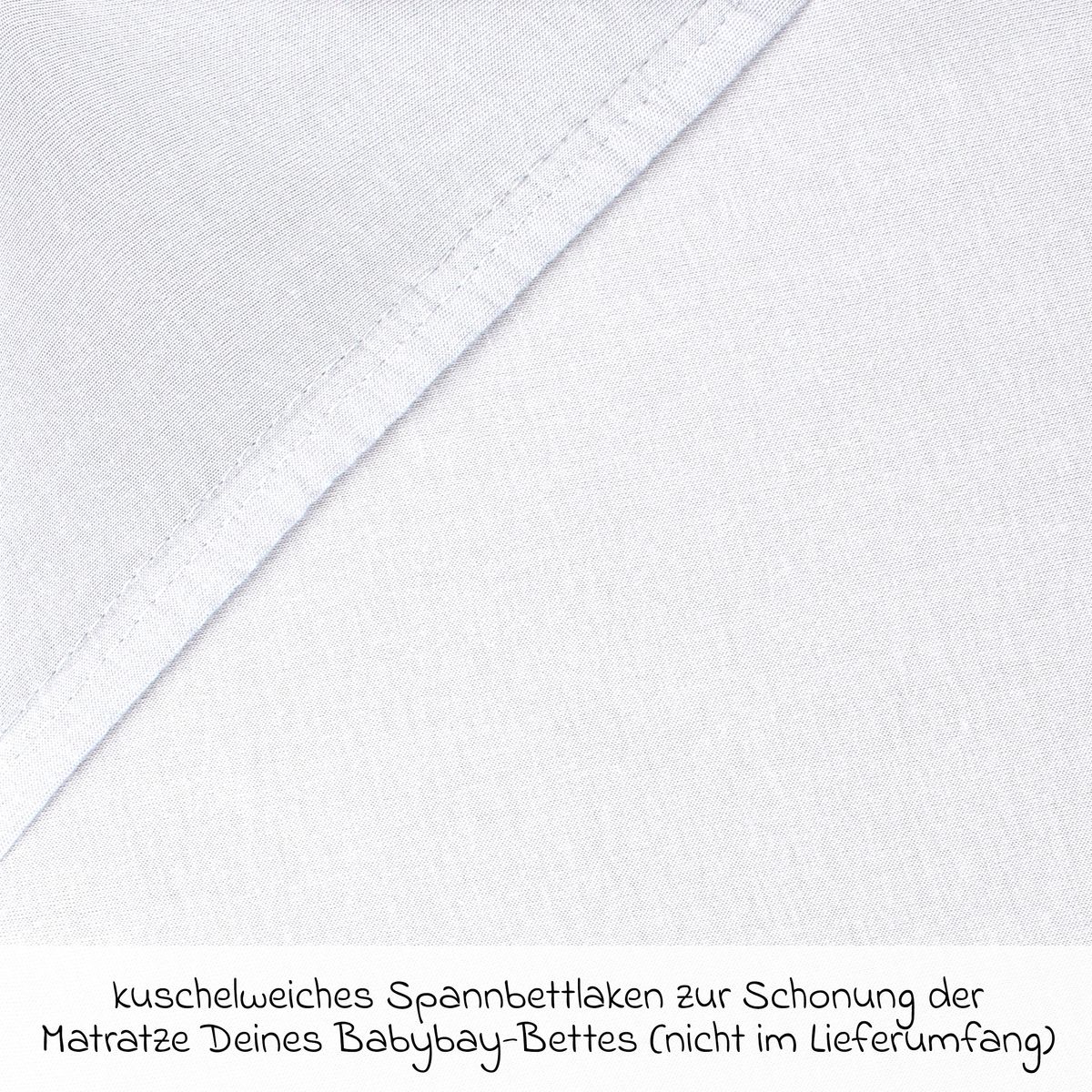 Stretchlaken 2-pack i jersey til sideseng 89 x 50 cm hvit Babybay bakside