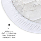 Detaljbilde av Stretchlaken 2-pack i jersey til sideseng 89 x 50 cm hvit Babybay
