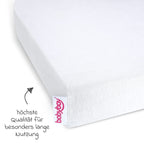 Montert Stretchlaken 2-pack i jersey til sideseng 89 x 50 cm hvit Babybay på sideseng